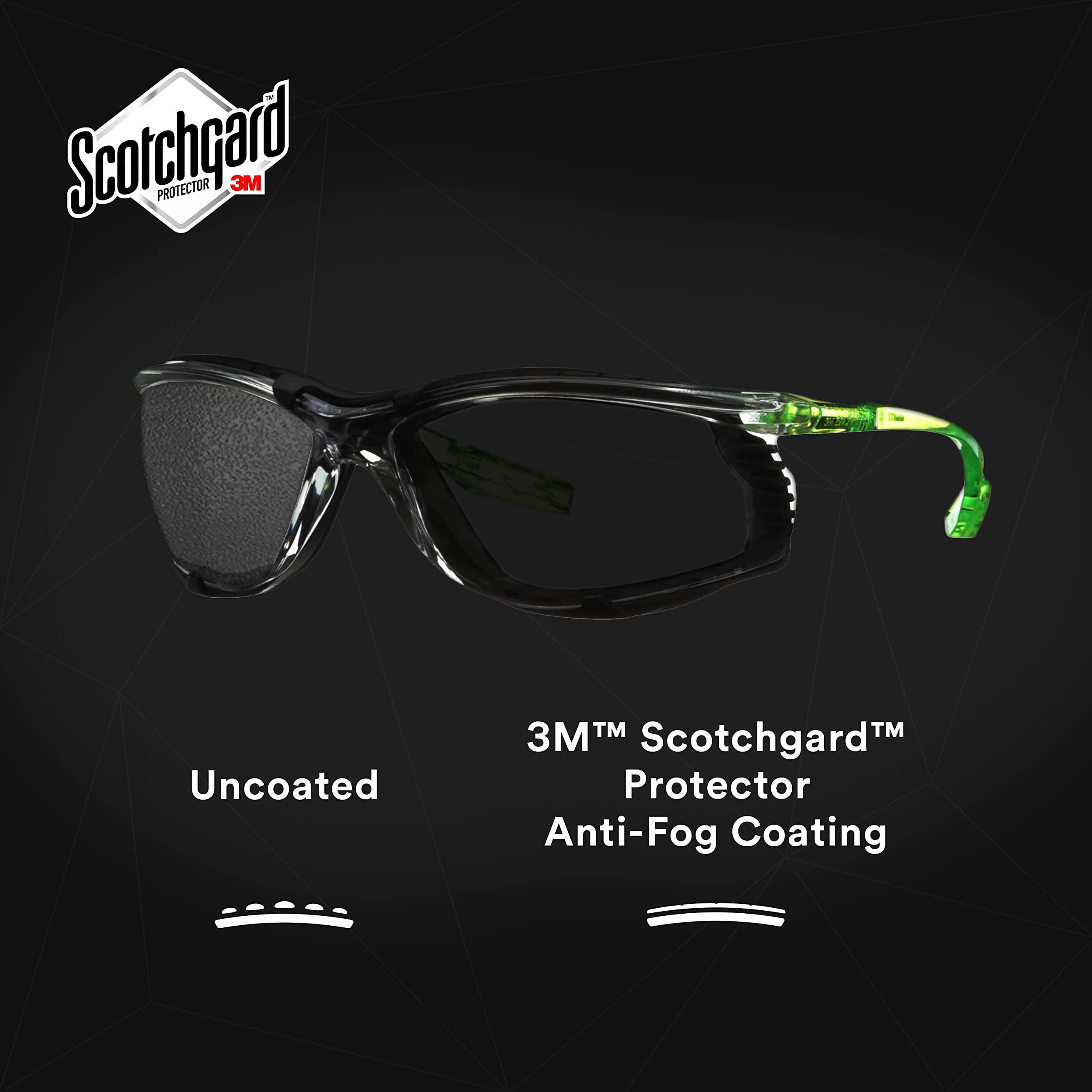3M 3M Safety Glasses, Solus CCS Series, ANSI Z87, Scotchgard Anti-Fog Coating, Gray I/O Lens, Corded Ear Plug Control System, Removable Foam Gasket, SCCS07SGAF-GRN-F