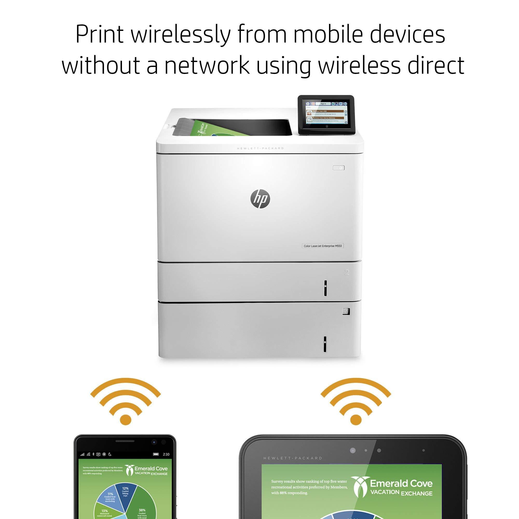 HP HP LaserJet Enterprise M553x Color Printer, (B5L26A) (Renewed)