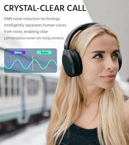 Edifier Edifier W830NB Wireless Over Ear Headphones with -45dB Active Noise Cancelling, 94H Playtime, LDAC Hi-Res Sound, Spatial Audio, Fast Charging, Multipoint Connection, Bluetooth V5.4 - Black