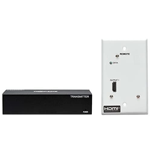 Tripp Lite Tripp Lite DisplayPort to HDMI Over Ethernet Cat6 Extender Kit with Wall Plate Receiver - Up to 230 feet or 70.1 Meters - 4K 60Hz Video, 4:4:4, PoC, HDCP 2.2, TAA Compliant (B127A-1A1-BDFH)