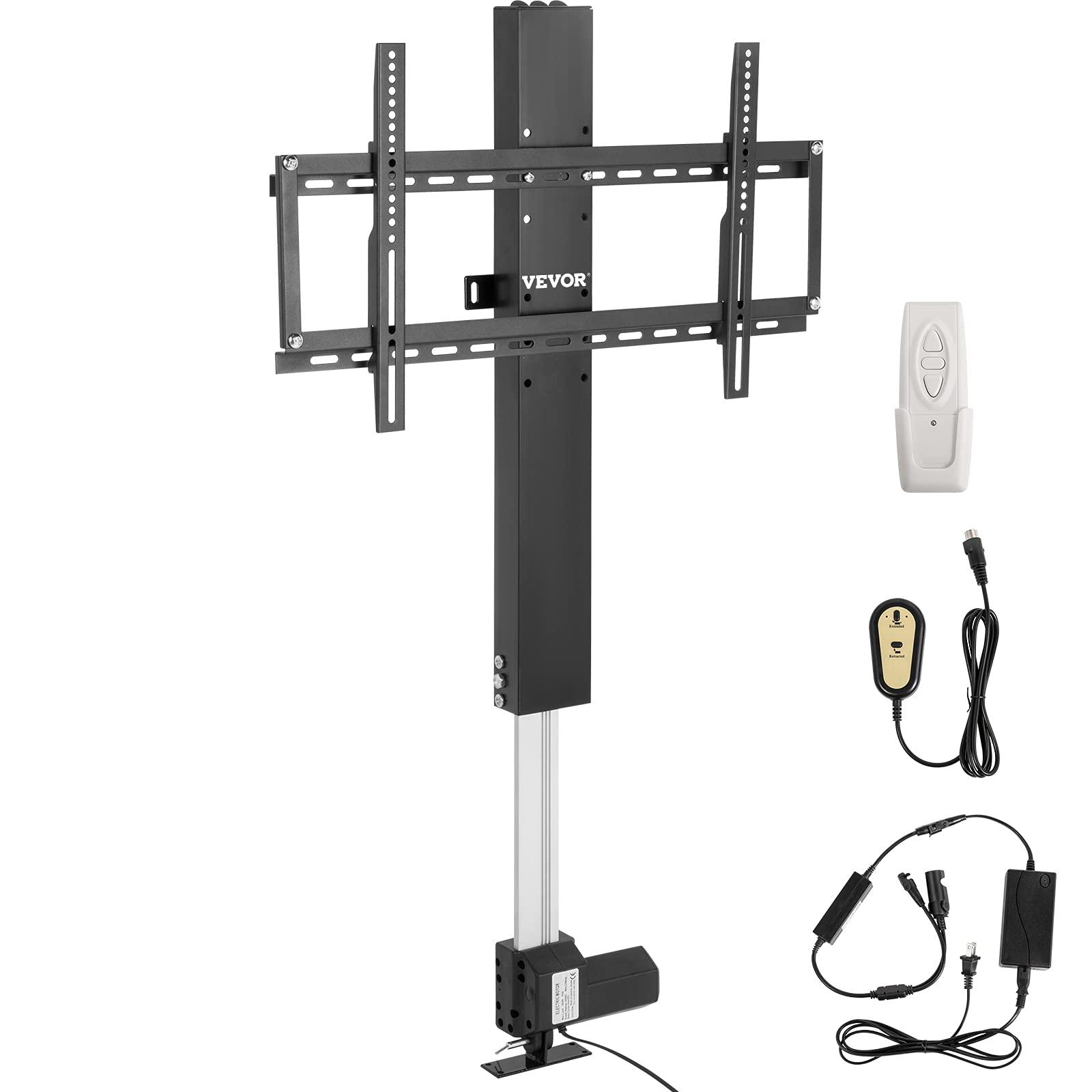VEVOR VEVOR Motorized TV Lift Stroke Length 31 Inches Motorized TV Mount Fit for Max.60 Inch TV Lift with Remote Control Height Adjustable 42-73 Inch,Load Capacity 132 Lbs