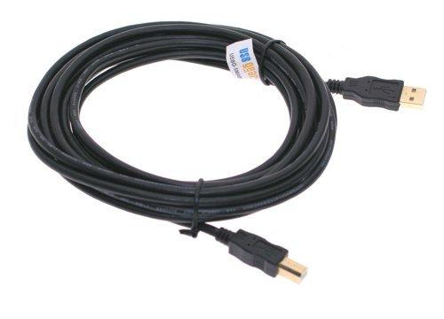 USBGear 15ft. Black USB 2.0 A to B Device Cable