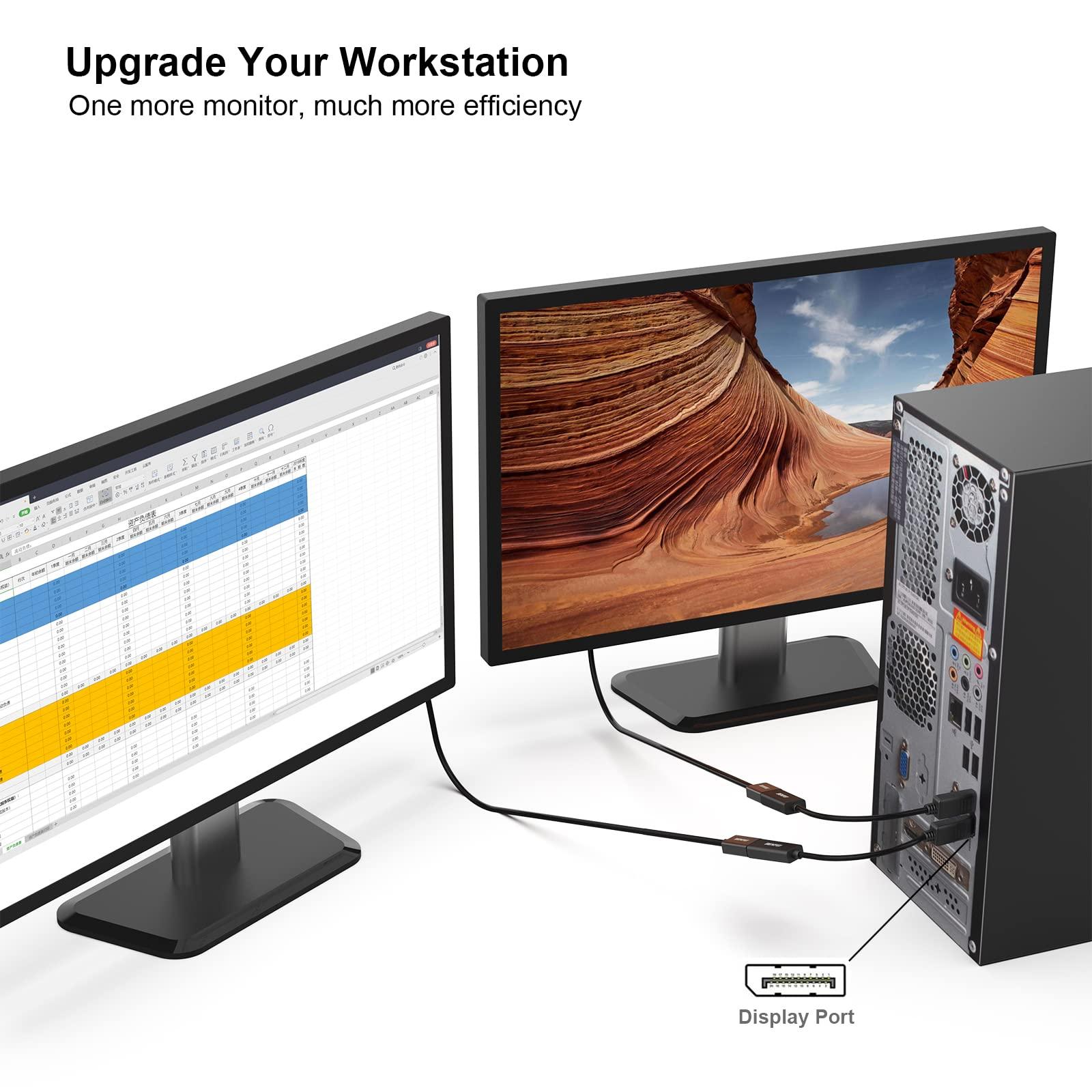 BENFEI BENFEI 4K DisplayPort to HDMI Adapter 20 Pack, Uni-Directional DP 1.2 Computer to HDMI 1.4 Screen Gold-Plated DP Display Port to HDMI Adapter (Male to Female) Compatible with Lenovo Dell HP Passive