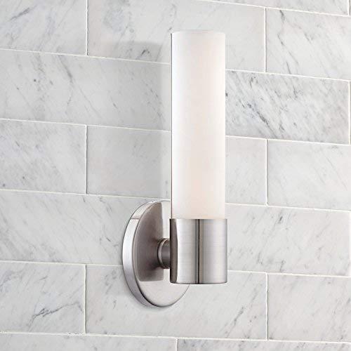 GEORGE KOVACS GEORGE KOVACS P5041-084-L Saber LED Wall Sconce, 1-Light, 12 Total Watts, 12-in H x 4.75-in W, Brushed Nickel