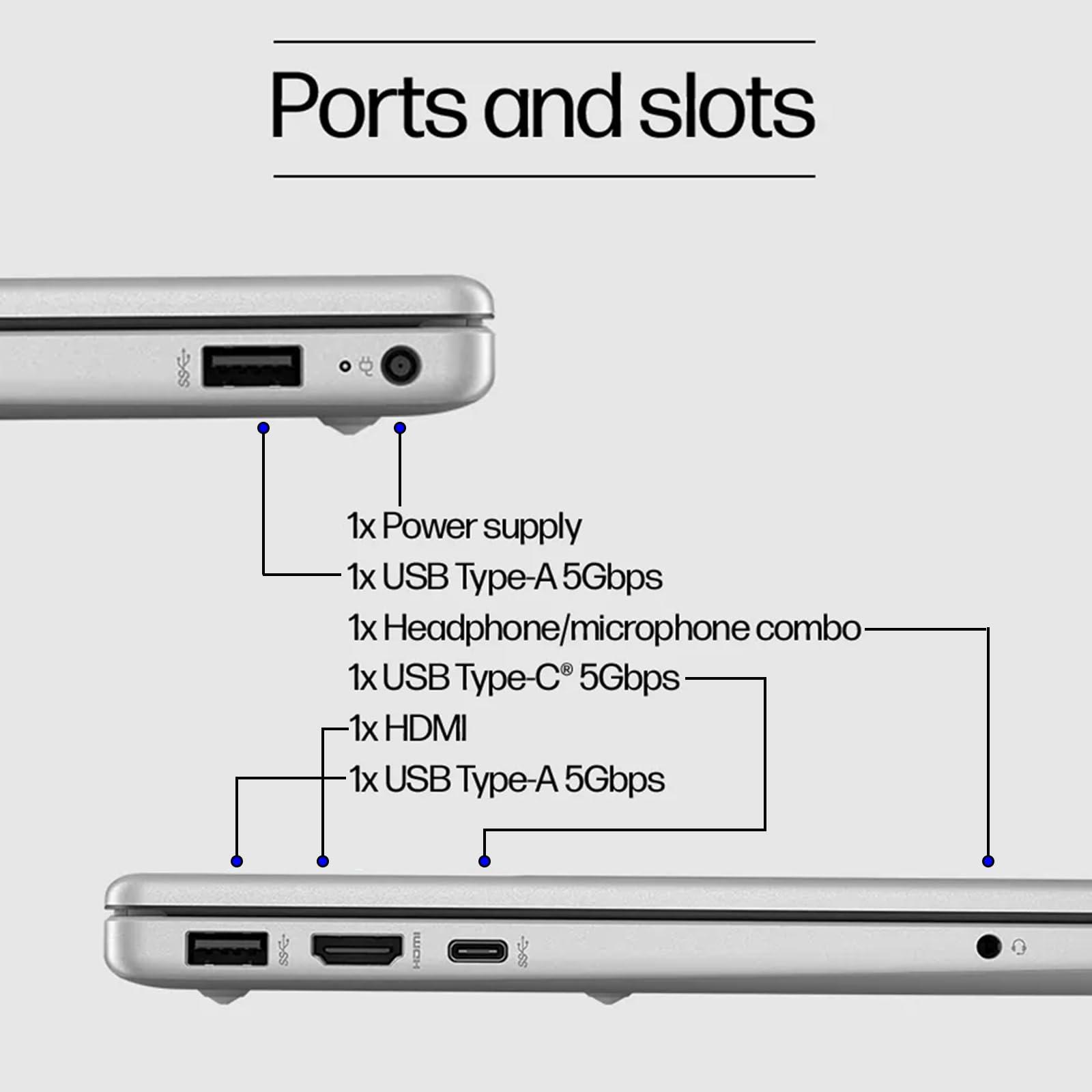HP HP 15.6" HD Laptop, 13th Gen Intel Core i5-1334U Business Laptop, 8GB RAM, 512GB SSD, Iris Xe Graphics, Anti-Glare, Bluetooth, WiFi 6, HDMI, Silver, Windows 11 Home with Designed Mouse