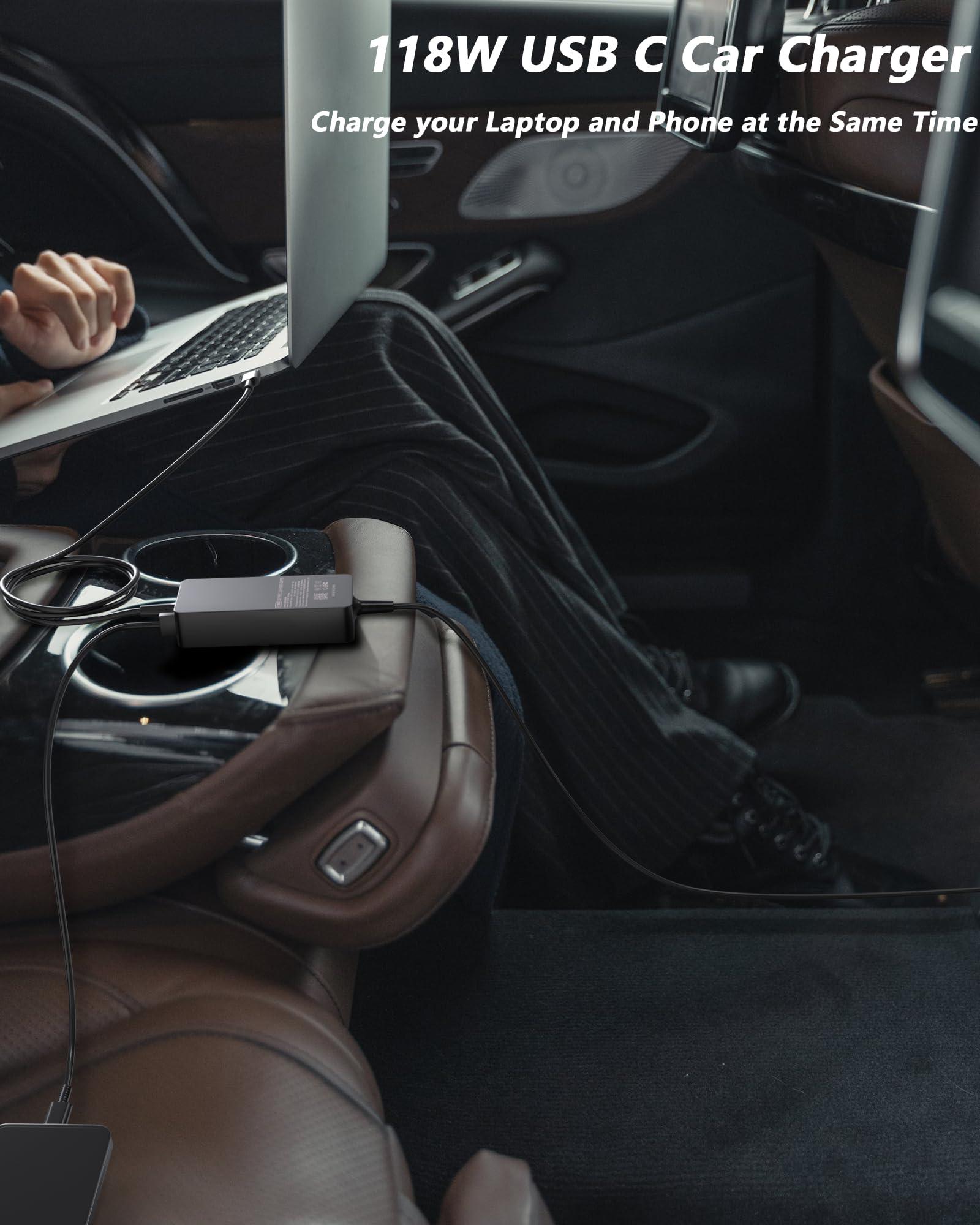 Nivjuky 100W 90W 65W USB C Car Charger for Dell Latitude 5420 5520 5510 7420 7410 7400 Chromebook 3100 XPS 12 13 15 9250 9350 9500 9530 Precision 5550 5750 3540 3541 3550 Laptop Car Power Cord