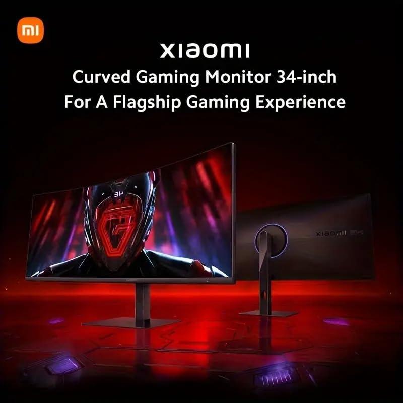 Xiaomi Xiaomi Curved Gaming Monitor 34-inch 180Hz High Reshed Rate 1ms Fast FreeSync Premium Professional Calibration 95% DCI-P3 100% sRGB* Low Blue Light Computer Screen Monitor Desktop Monitor