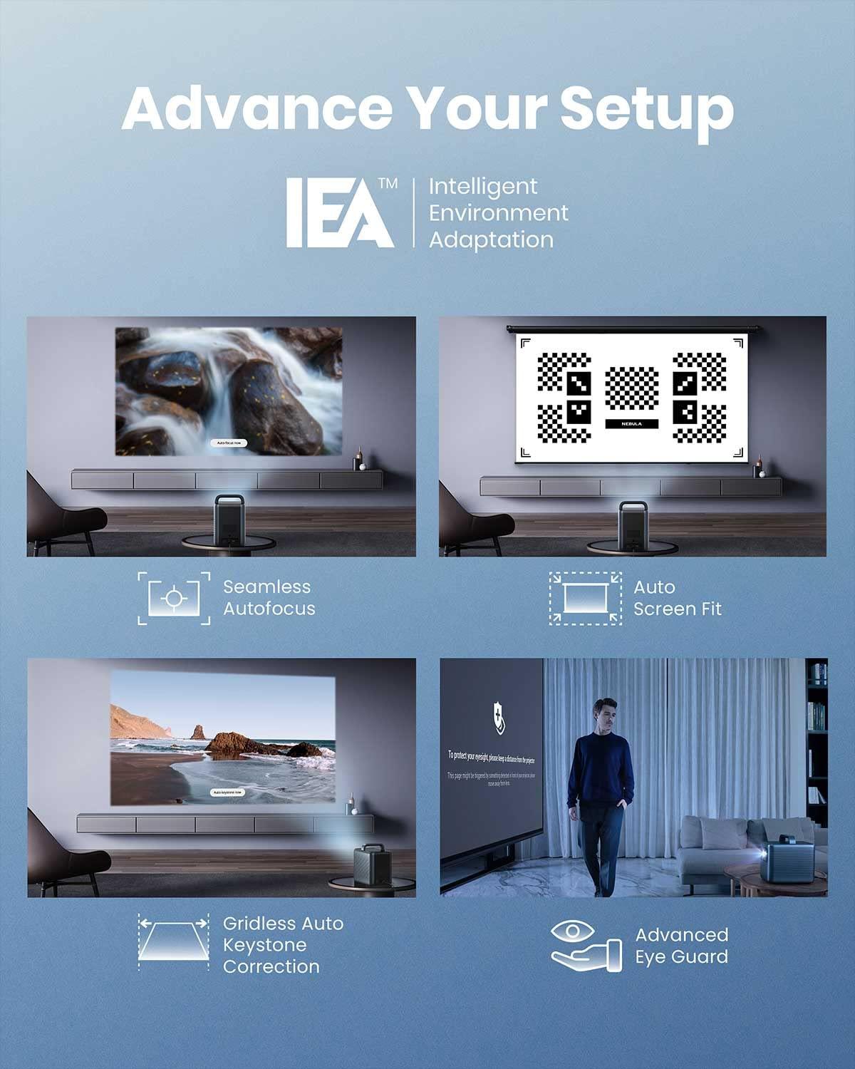 NEBULA NEBULA by Anker Cosmos Laser 4K Projector, 2200 ANSI Lumens, Android TV 10.0 with Dongle, Autofocus, Auto Keystone Correction, Screen Fit, Home Theater Projector with Wi-Fi&Bluetooth (Renewed)