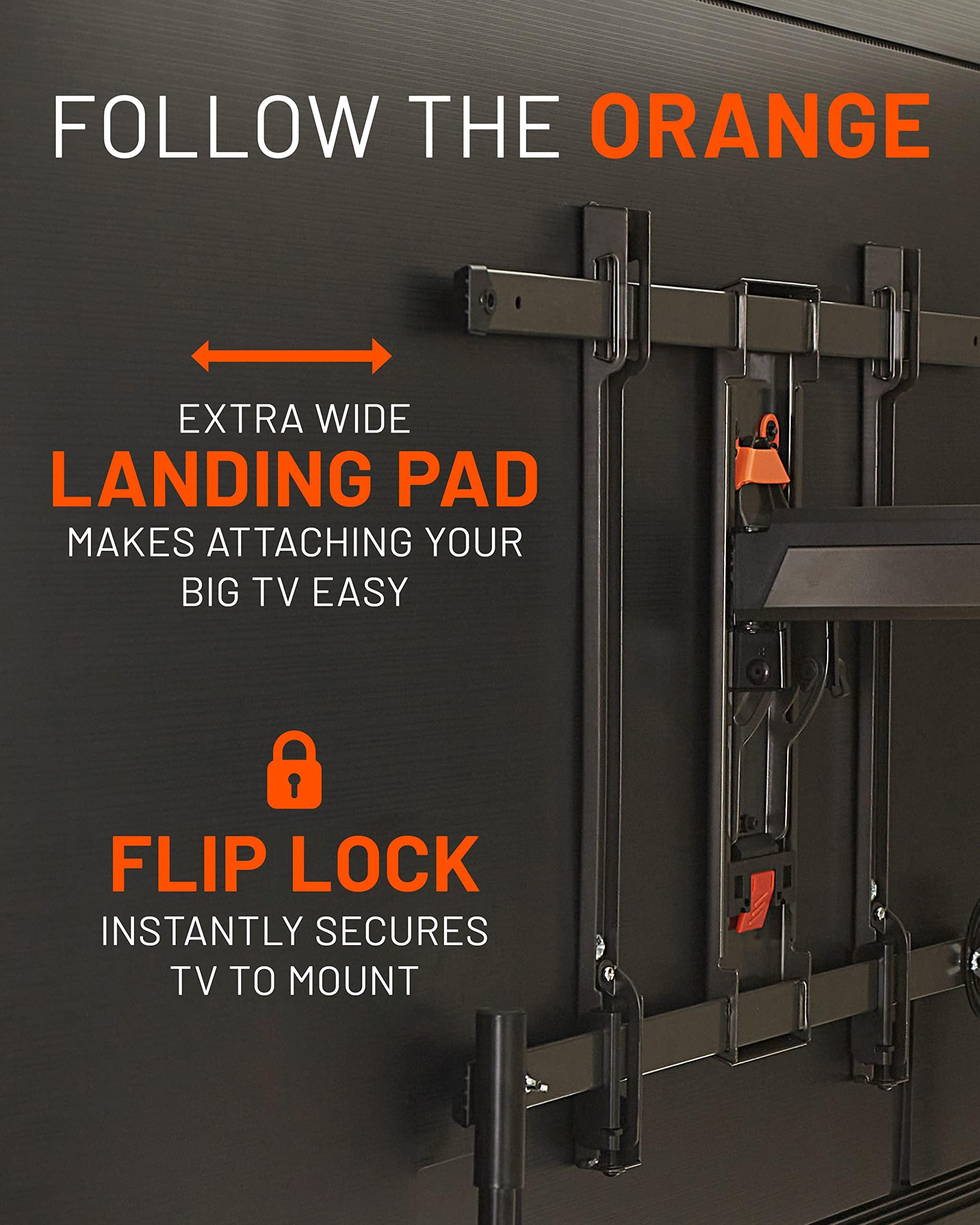 ECHOGEAR ECHOGEAR XL Full Motion TV Wall Mount - Universal Bracket for Big TVs Up to 90" - Smooth Articualtion Plus Easy 3 Step Install with Pre-Assembled TV Interface - Ideal for OLED & QLED TVs