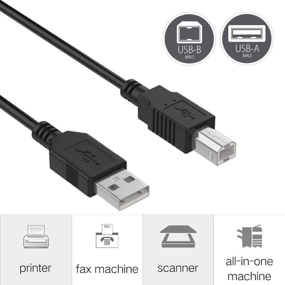KONKIN BOO USB Cable for Canon PIXMA Printer MG2522 MG2525 MG3022 MG6820 TS6020 TS8020 PSU