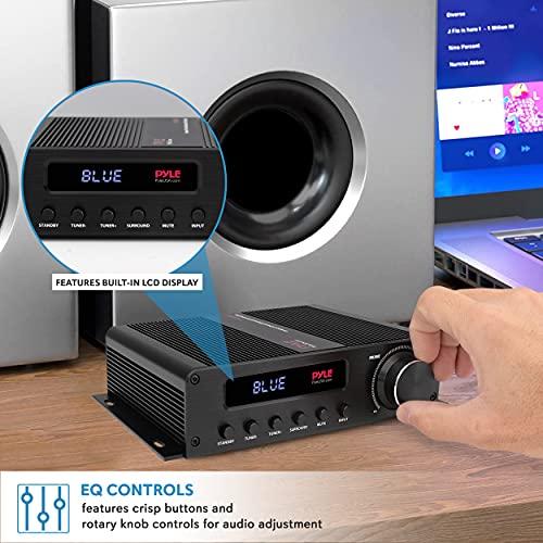 Pyle Pyle Wireless Bluetooth Home Audio Amplifier - 100W 5 Channel Home Theater Power Stereo Receiver, Surround Sound w/HDMI, AUX, FM Antenna, Subwoofer Speaker Input, 12V Adapter - Pyle PFA540BT.5