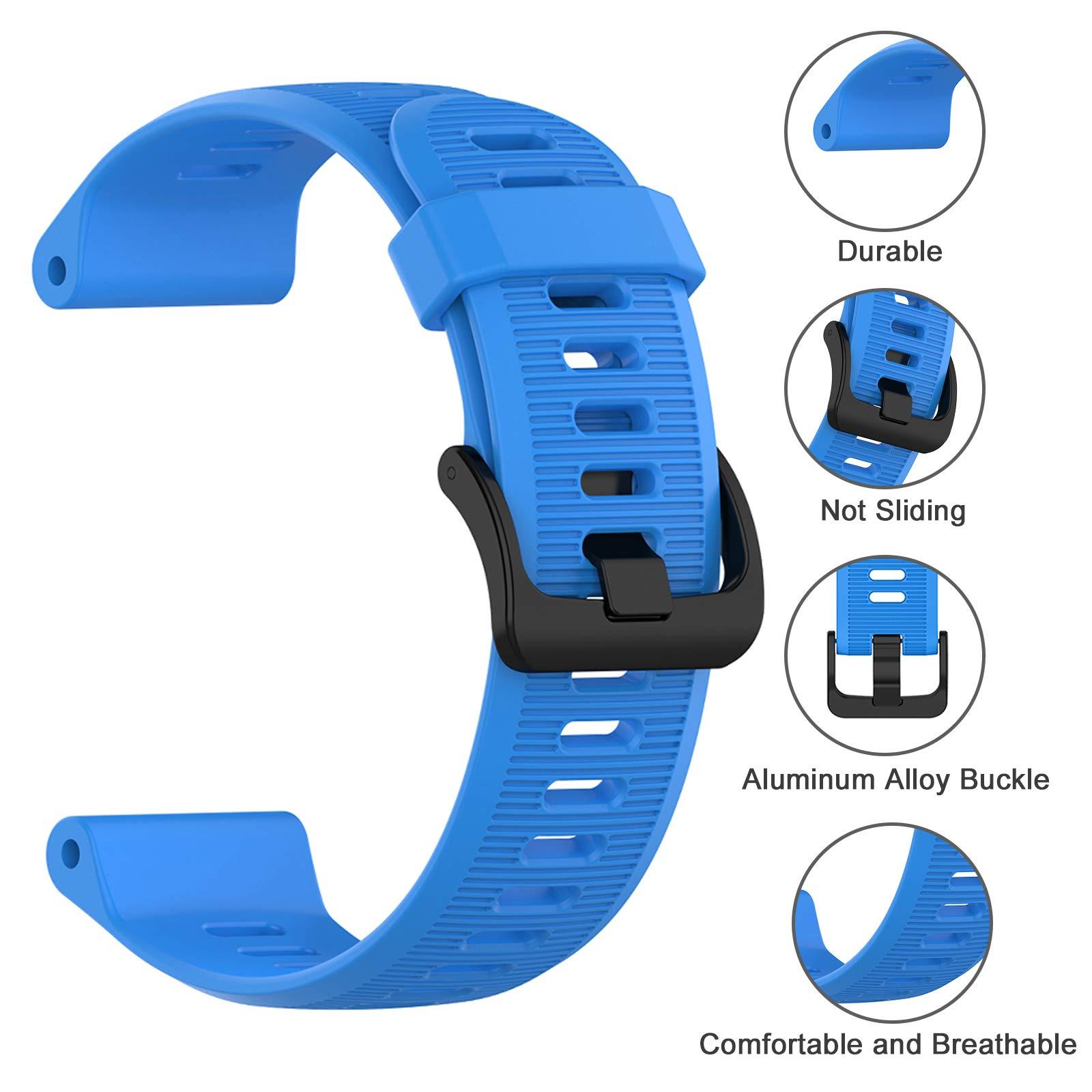 ISABAKE ISABAKE Band for Garmin Forerunner 935/Forerunner 945/Forerunner 745,Compatible with Fenix 5/ Fenix 5Plus/ Fenix 6/ Fenix 6 Pro/Approach S60,Soft Silicone 22mm Replacement Bands