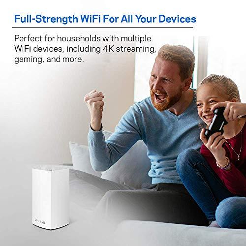 Linksys Linksys Velop Mesh Home WiFi System, 1,500 Sq. ft Coverage, 10+ Devices, Speeds up to (AC1300) 1.3Gbps - WHW0101