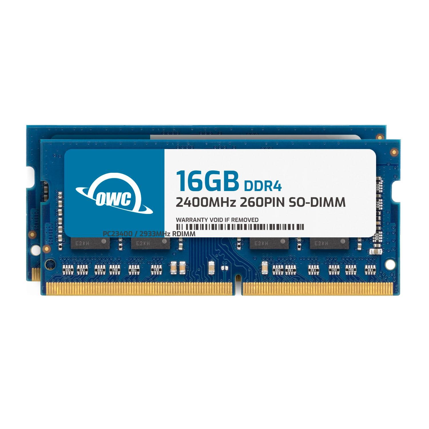 OWC OWC 32GB (2 x 16GB) PC19200 DDR4 2400MHz 260pin SO-DIMMs Memory Ram Upgrade Compatible with 27\" and 21.5\" iMac (Mid 2017), and Compatible PCs Compatible with MP7N2G/A