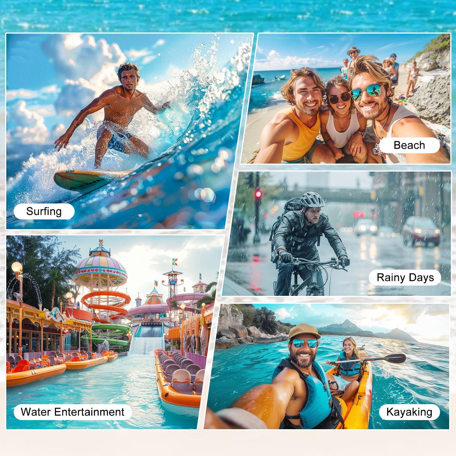 JOTO JOTO Universal Waterproof Pouch Case for iPhone 16 15 14 13 Plus Pro Max, IPX8 Cellphone Dry Bag 12 11 Pro Max XR X 8 7 6S Plus SE, Galaxy S23 S22 S21 S20+ S20 S10 Plus Note, Pixel up to 7\" -Blue