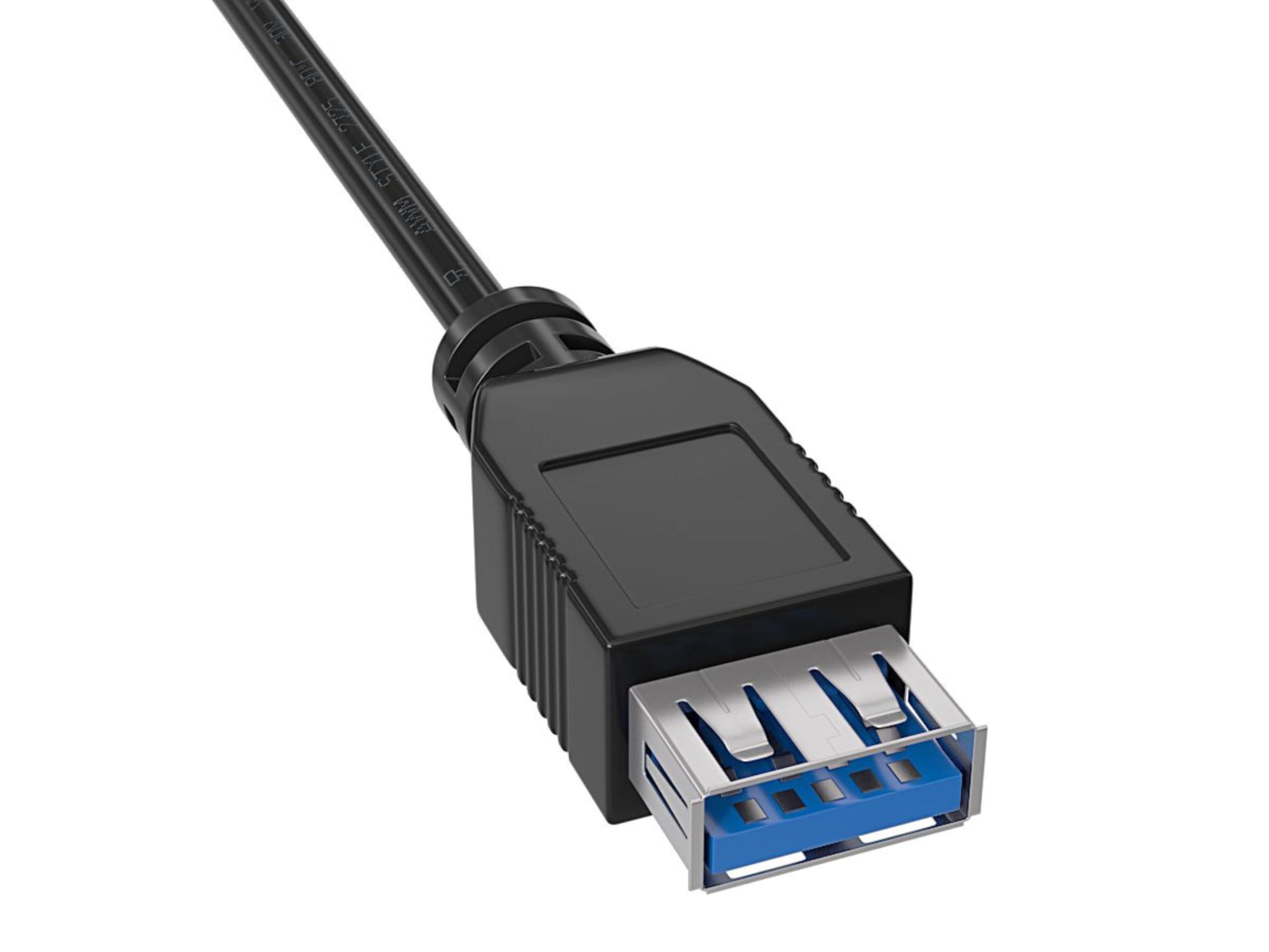 Cable Leader CableLeader 1ft SuperSpeed USB 3.0 Cable Type A to Type A Male to Female Extension Cable, Up to 4.8 Gbps Data Transfer for Keyboard, Mouse, PlayStation, Xbox, Flash Drive, Printer & More, Black