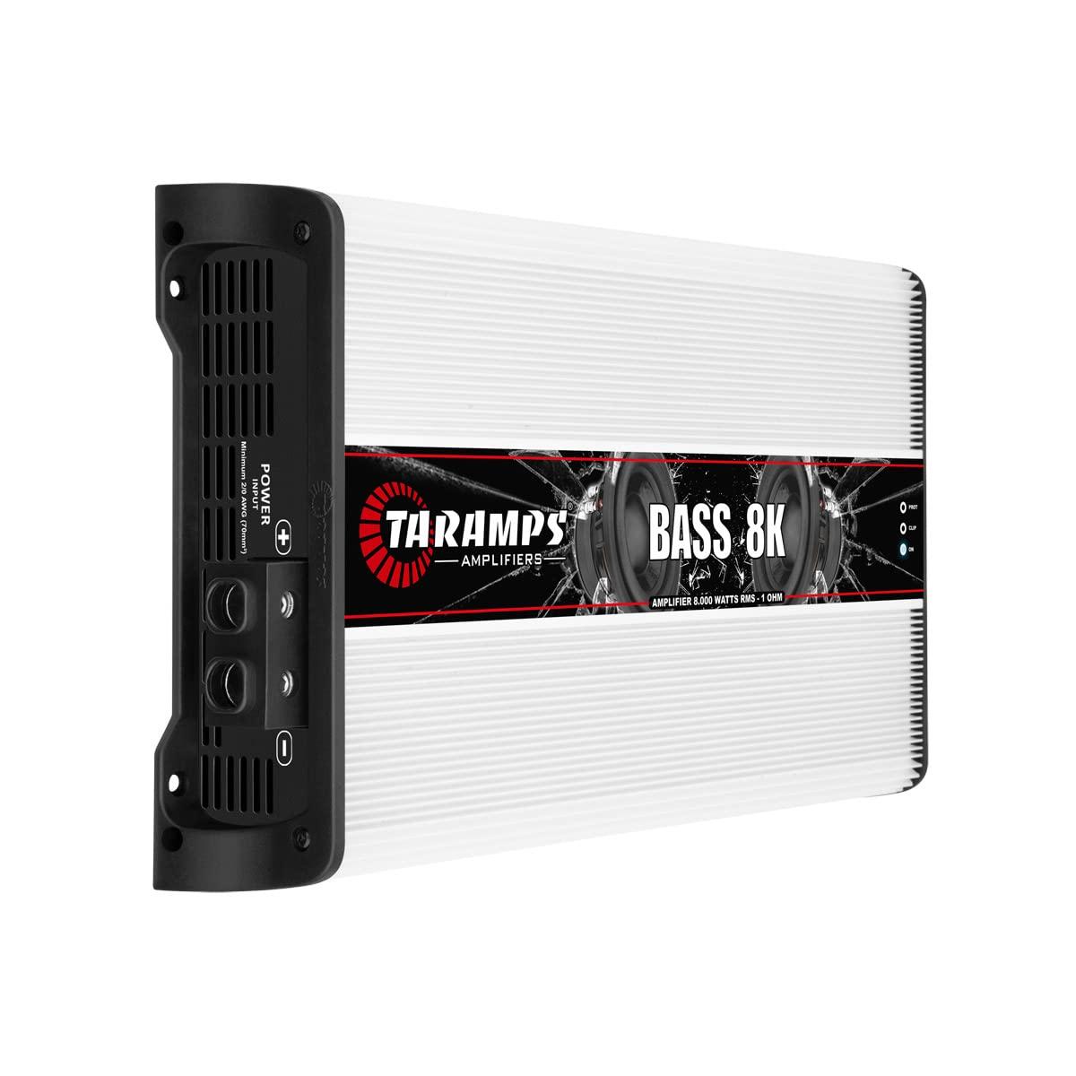 Taramp\'s Taramps Bass 8k 1 Ohm Monoblock Amplifier 8000 Watts Rms 1 Channel Powerful Full Range Great for Sub/Bass RCA Input Subsonic Filter, Car Audio Class D