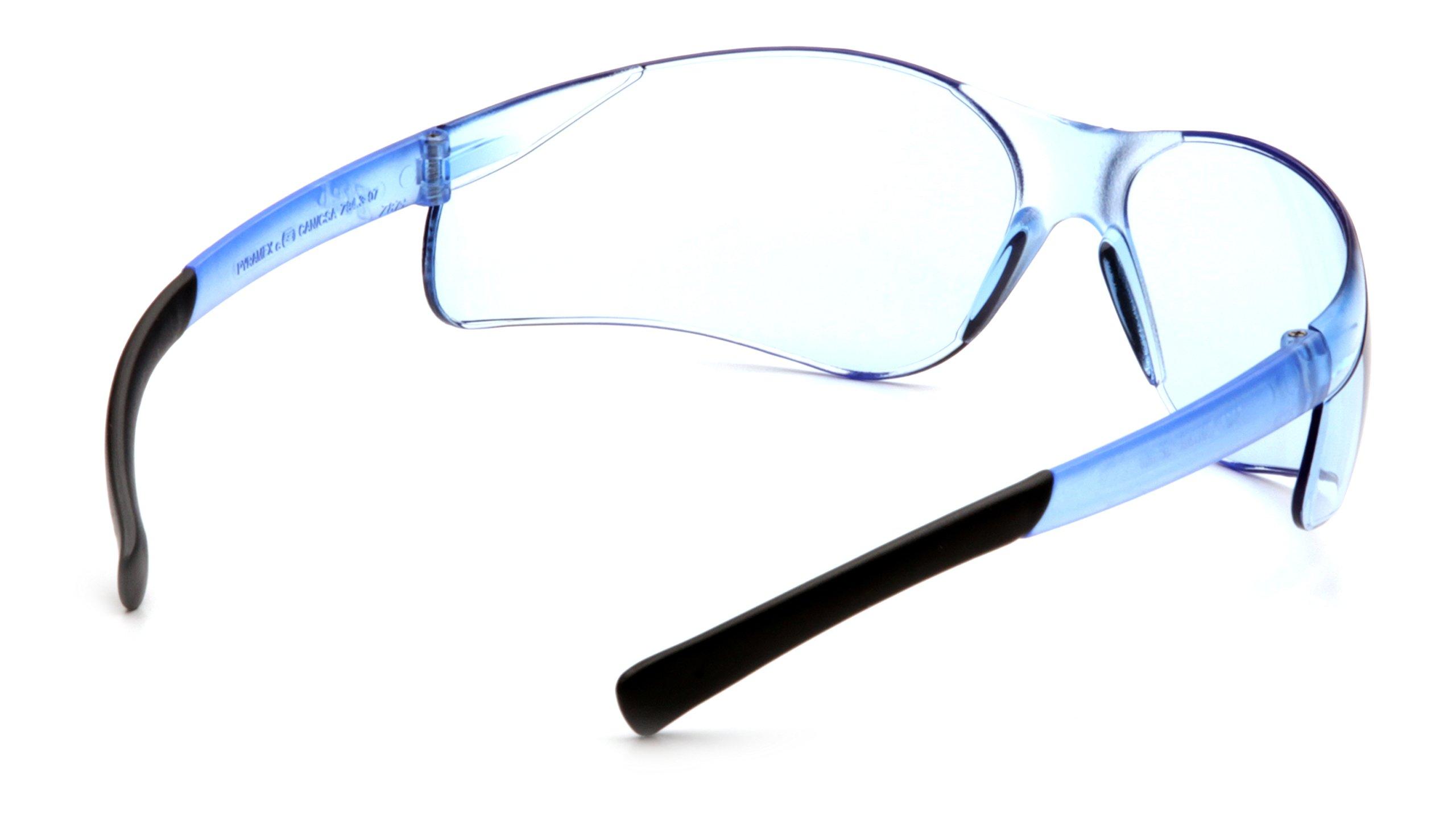 Pyramex Safety Pyramex S2560ST Ztek Safety Glasses Infinity Blue Anti-Fog Lens Infinity Blue Frame ANSI Z87+