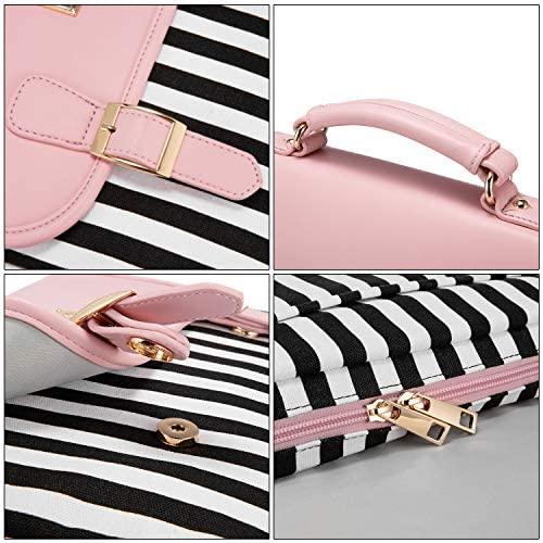 LOVEVOOK LOVEVOOK Computer Bag for Women Laptop Messenger Bag for Work College, Slim-Pink, 15.6-Inch