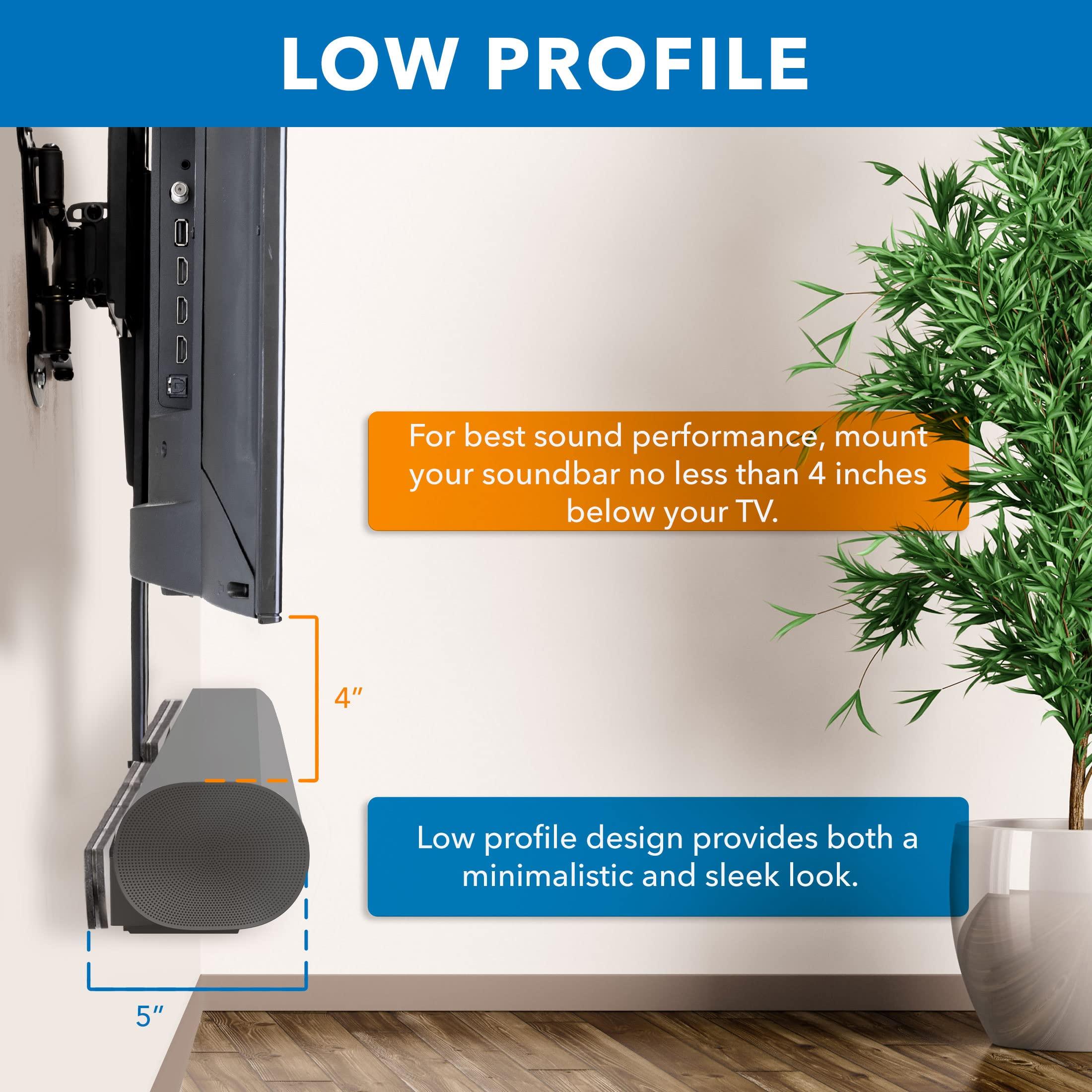 Mount-It! Mount-It! TV Speaker Bracket Compatible with Sonos Arc Soundbars | Soundbar Mount for TV to Achieve Directional Sound All Around, Designed for Compatibility with Sonos Arc