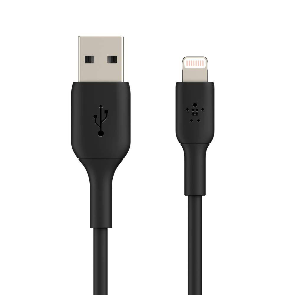 Belkin Belkin Lightning Cable (Boost Charge Lightning to USB Cable for iPhone, iPad, AirPods) MFi-Certified iPhone Charging Cable (9.8ft/3m, Black), CAA001bt3MBK