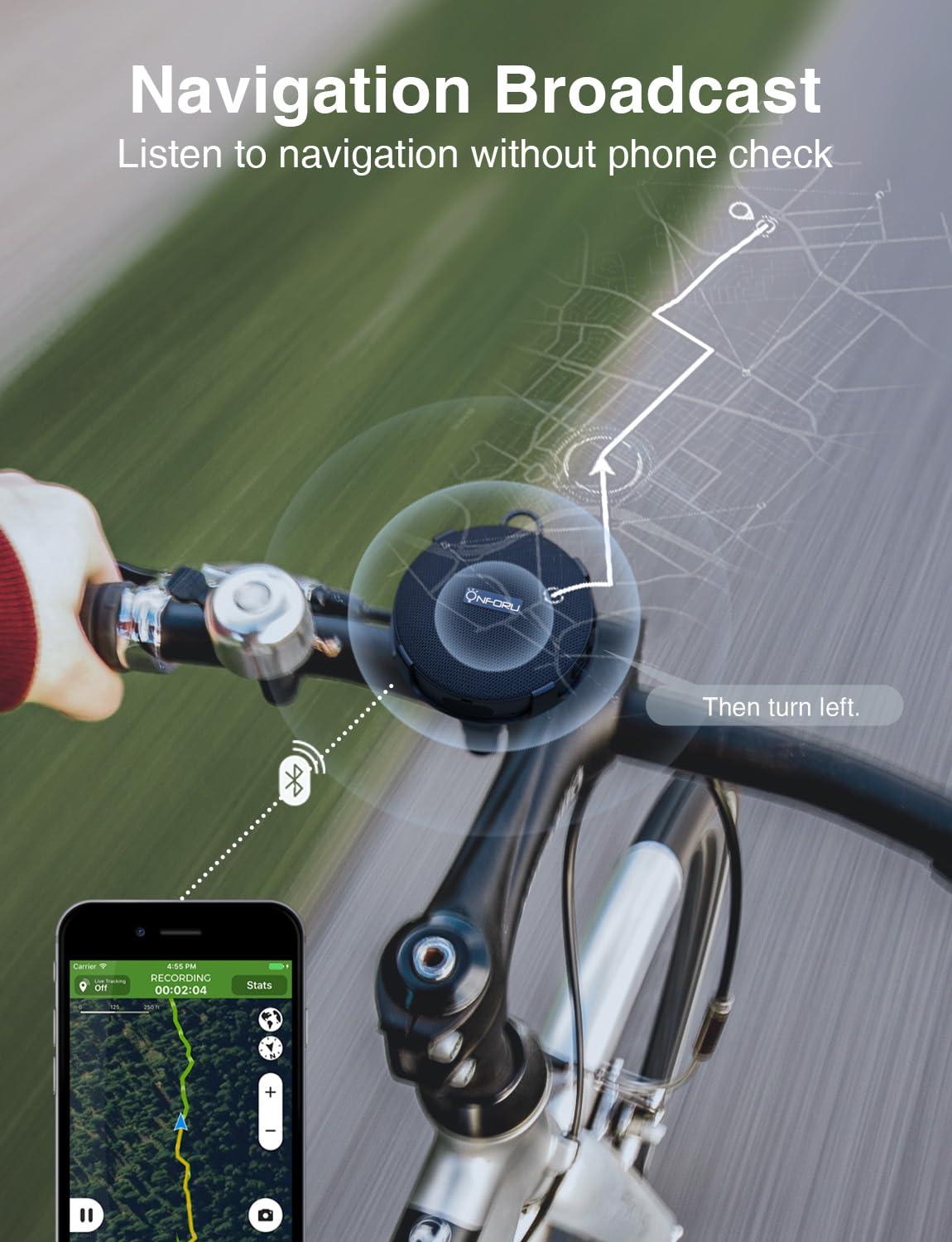 Onforu Onforu Portable Bluetooth Speaker for Bike, IP65 Waterproof & Dustproof Mini Outdoor Shower Travel Speaker, Bluetooth 5.0, Wireless Bicycle Speaker with Loud Sound for Riding, Ideal Gifts