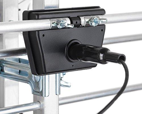 pingbingding PBD Outdoor Digital HD TV Antenna with High Gain Amplifier 150 Mile Long Range for UHF/VHF, Mounting Pole, 40FT RG6 Coaxial Cable, Easy Installation