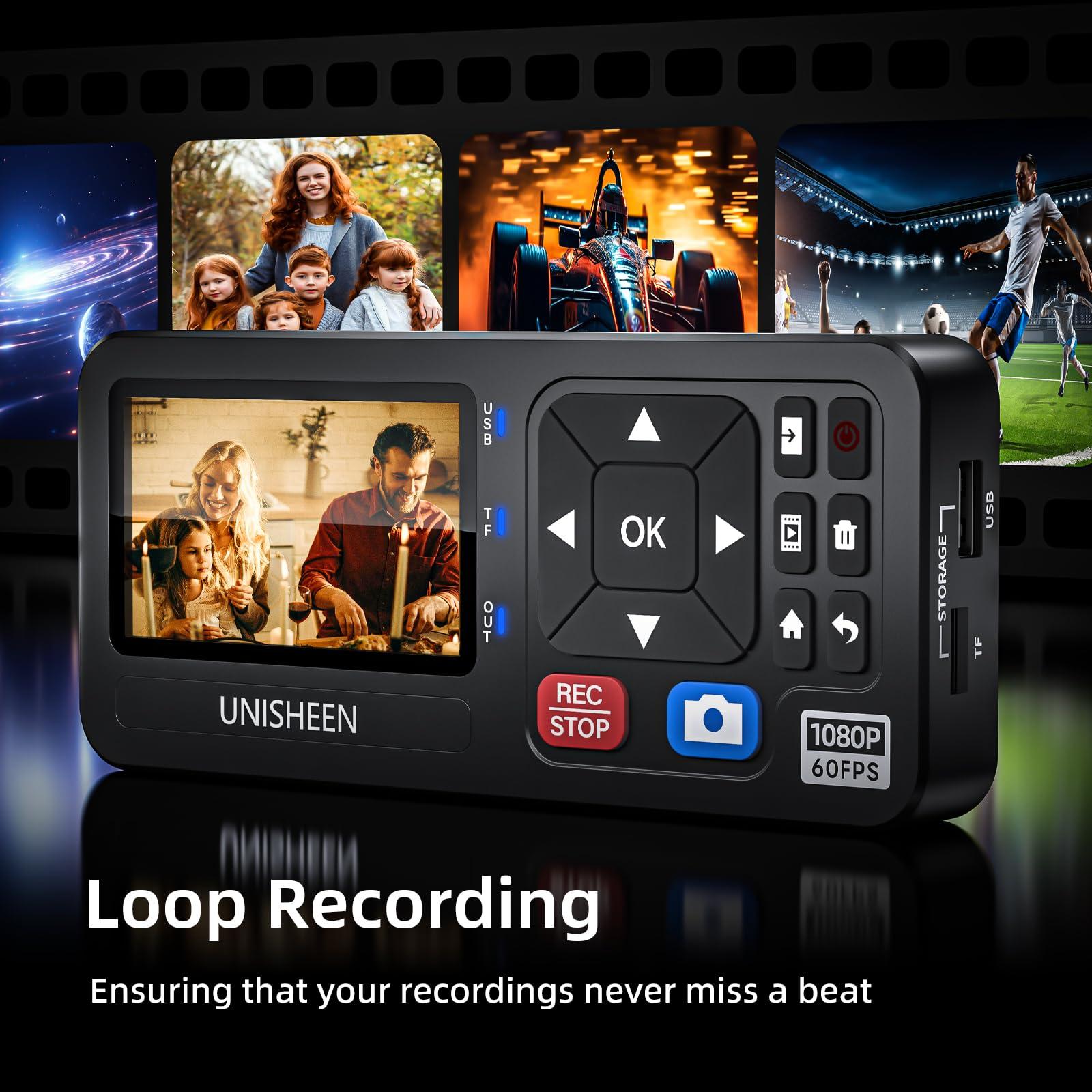 UNISHEEN UNISHEEN 4K Capture Box-1080P 60FPS Video to Digital Converter 4K HDMI/CVBS/VGA/YPBPR Inputs Video Recorder Capture from VCR, DVD, VHS Tapes, Hi8, Camcorders, Gaming Systems