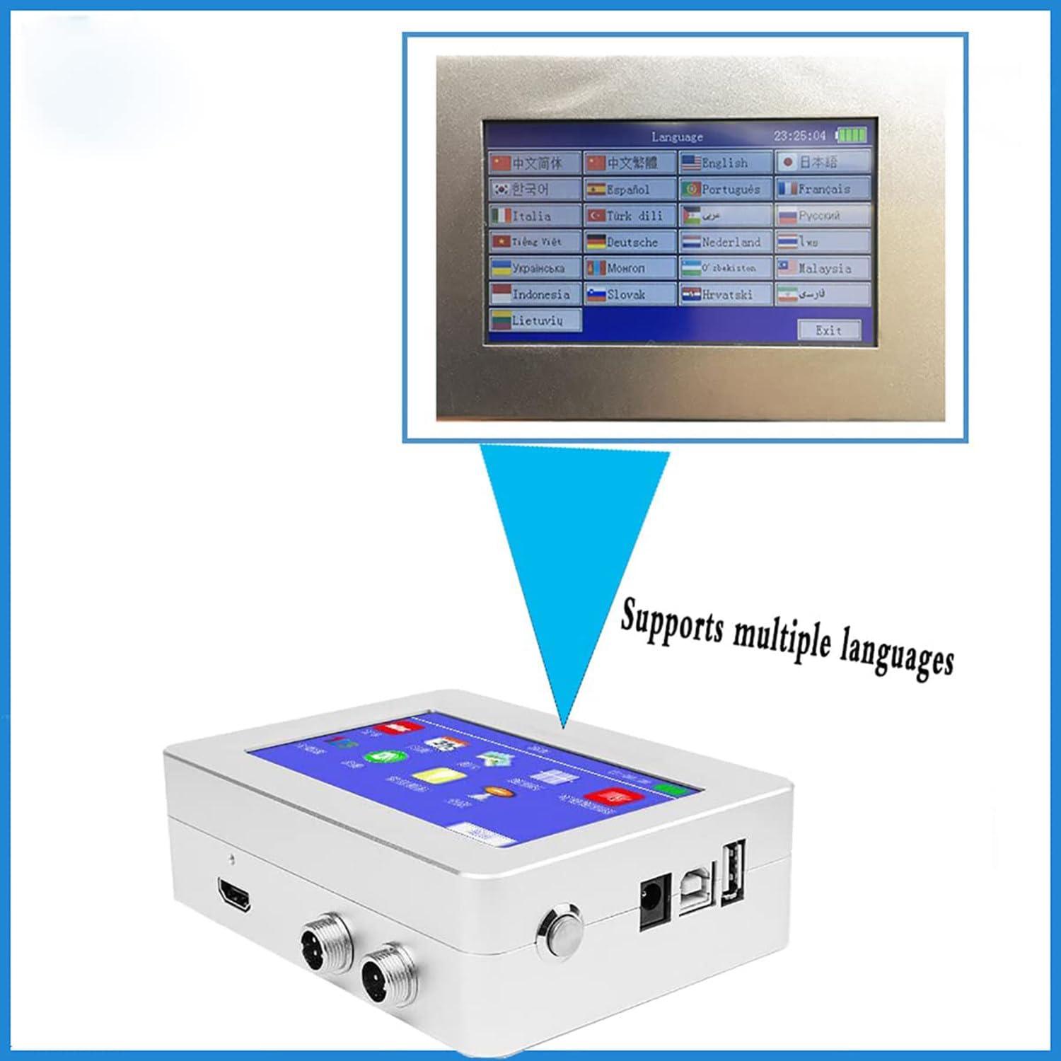 LZDOYY 12.7mm/25.4mm Automatic Inkjet Coding Machine for Production Line, 8 Languages, Intelligent Variable Data/Date/Logo/Barcode/Image Thermal Inkjet Printer,12.7mm-110V