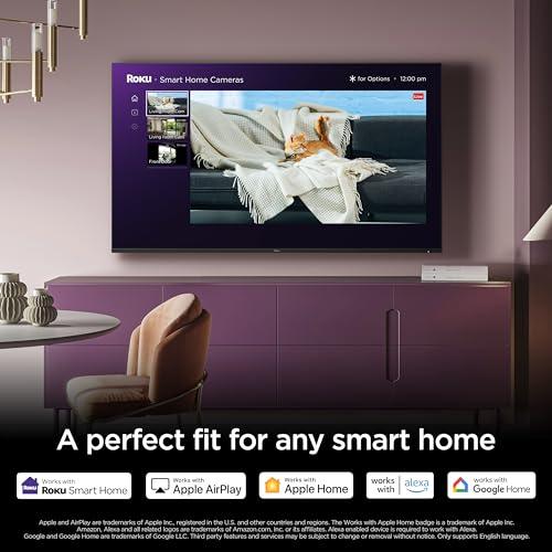 Roku Roku Smart TV 65-Inch Pro Series 4K QLED RokuTV with Backlit Roku Voice Remote Pro, Dolby Vision IQ, 120Hz Refresh Rate Live Local News, Sports, Gaming