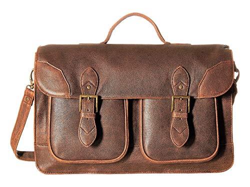 Scully Scully Aero Squadron Leather Front Flap Workbag Laptop Briefcase Brown