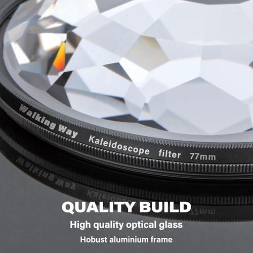 Walking Way Walking Way Kaleidoscope Prism Lens Filter, Special Effect Filters with Multiple Refracting Subjects, Prism Crystal Glass for SLR, Creative Photography (72mm)