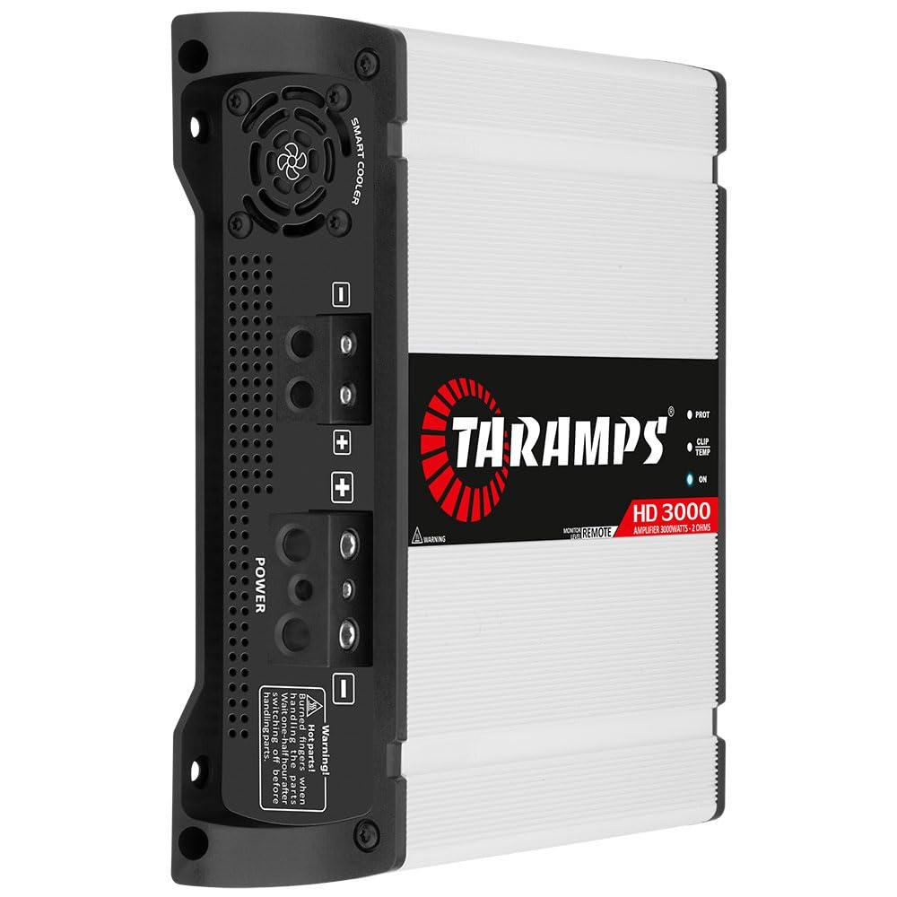 Taramp's Taramps HD 3000 2 Ohms 1 Channel 3000 Watts RMS MAX Full Range Car Audio, Monoblock, LED Monitor Indicator, Class D Amplifier, Crossover, White 3k amp, Sound Quality