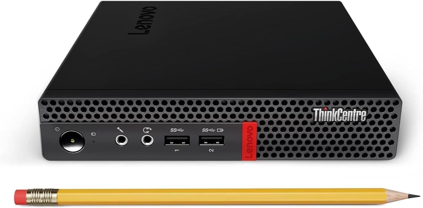 Lenovo Lenovo ThinkCentre Tiny Business Desktop Mini PC, AMD Processor, 16GB RAM, 256GB PCIe SSD, 2X Display Port, USB 3.1 Gen 1, RJ-45, Wi-Fi, Windows 11 Pro, Black