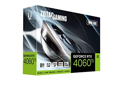 ZOTAC ZOTAC Gaming GeForce RTX 4060 Ti 8GB Twin Edge DLSS 3 8GB GDDR6 128-bit 18 Gbps PCIE 4.0 Compact Gaming Graphics Card, IceStorm 2.0 Advanced Cooling, Spectra RGB Lighting, ZT-D40610E-10M