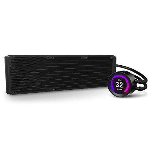 NZXT NZXT Kraken Z73 360mm - RL-KRZ73-01 - AIO RGB CPU Liquid Cooler - Customizable LCD Display - Improved Pump - Powered by CAM V4 - RGB Connector - Aer P 120mm Radiator Fans (3 Included) ,Black