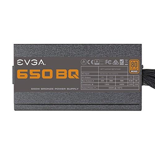 EVGA EVGA 650 Bq, 80+ Bronze 650W, Semi Modular, 5 Year Warranty, Includes Free Power On Self Tester, Power Supply 110-BQ-0650-V1
