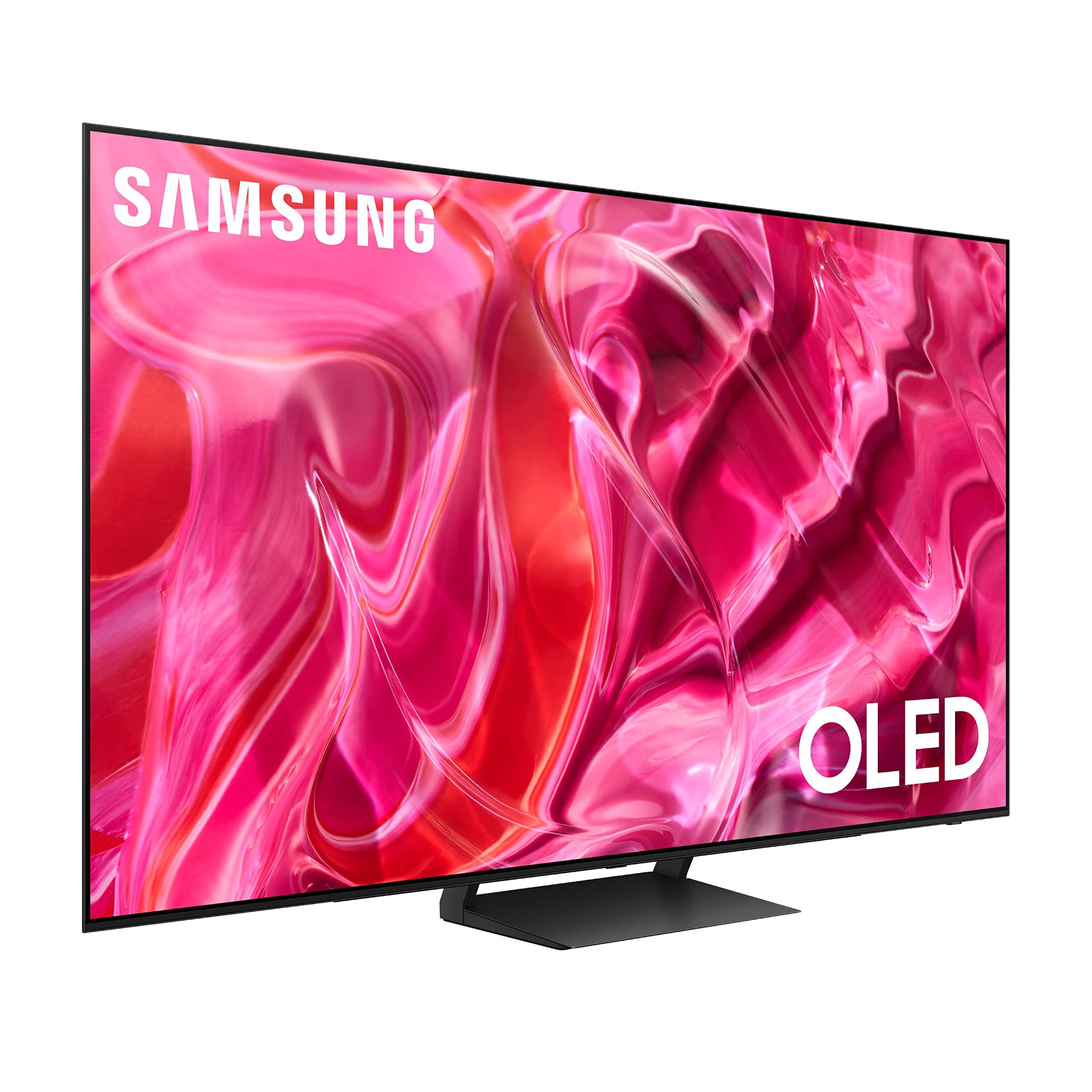 SAMSUNG SAMSUNG 65-Inch Class OLED 4K S90C Series Quantum HDR, Dolby Atmos Object Tracking Sound Lite, Ultra Thin, Q-Symphony 3.0, Gaming Hub, Smart TV with Alexa Built-in (QN65S90C, 2023 Model), Titan Black