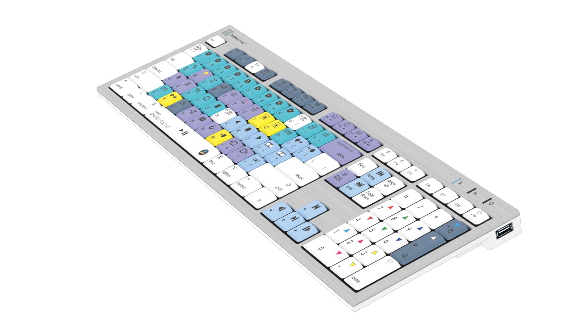 Logickeyboard Logickeyboard 'Slimline' Designed for Editing in Blackmagic's Davinci Resolve on Mac p/n LKB-RESC-CWMU-US