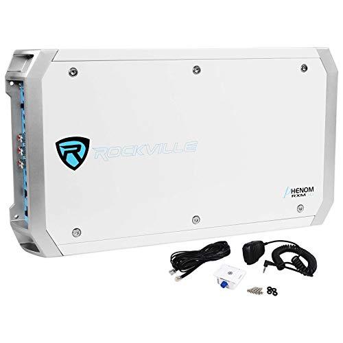 Rockville Rockville 4 RMC80B 8\" 1600w Marine Boat Speakers+8\" Wakeboards+6-Ch Amp+Wire Kit
