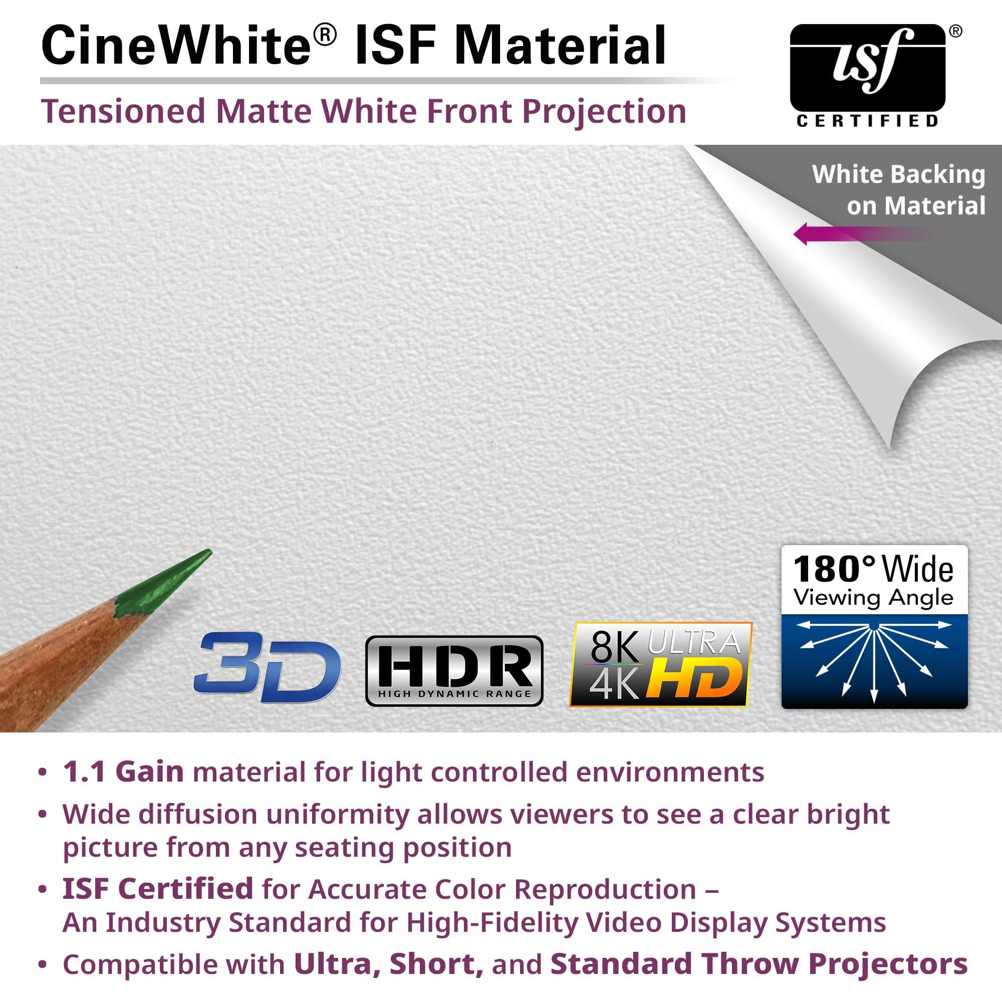 Elite Projector Elite Screens VMAX 3 Tab-Tensioned Series, 135-INCH 16:9, Motorized Projector Screen for Ultra/Standard/Short Projectors Movie Home Theater, VMAXT135XWH3