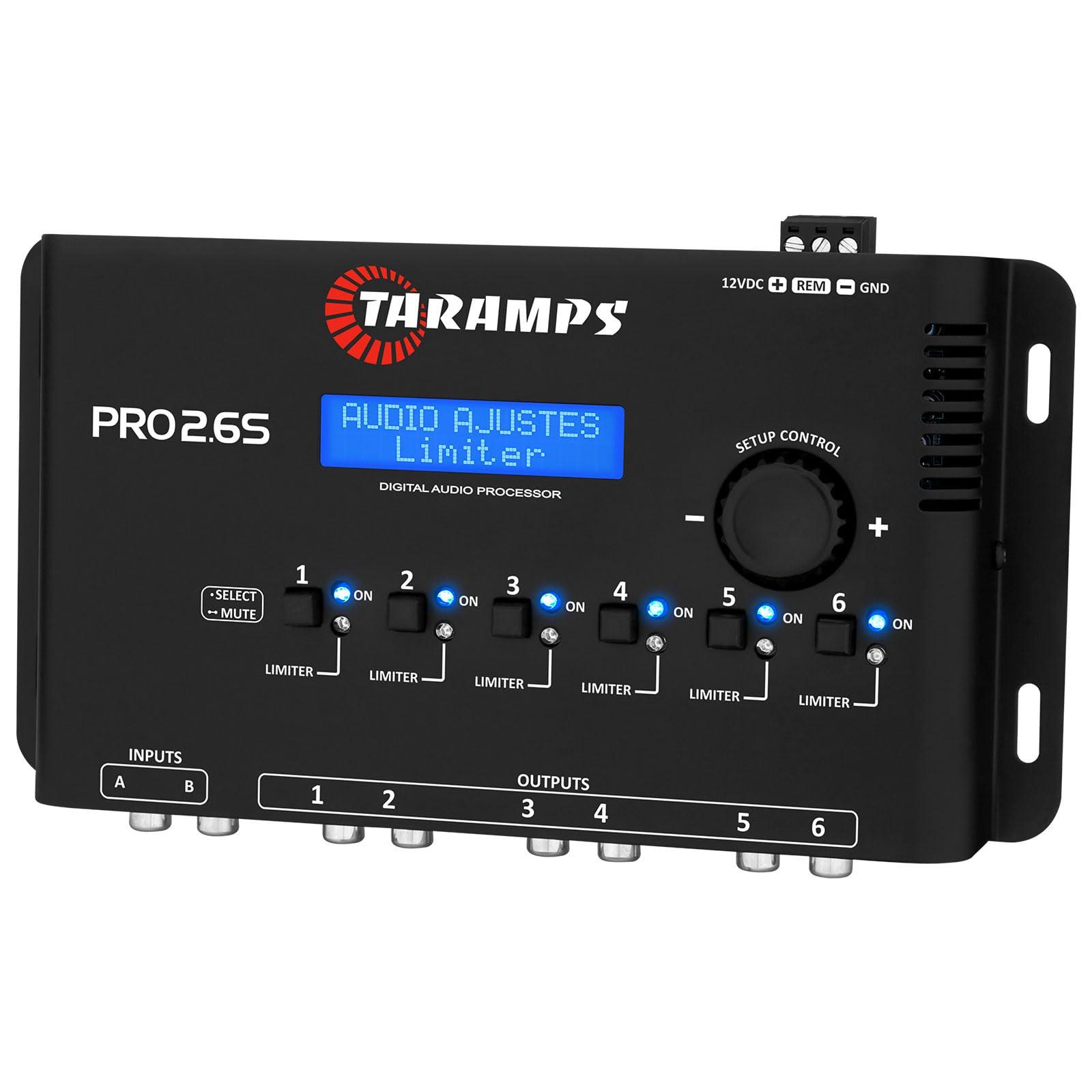 Taramp's Taramp\'s Pro 2.6S Digital Signal Processor Equalizer 3-band Graphic Equalization 6 Channels 18K Ohms(RCA) Output Impedance 47 Ohms Limiter Adjustable Car Audio System