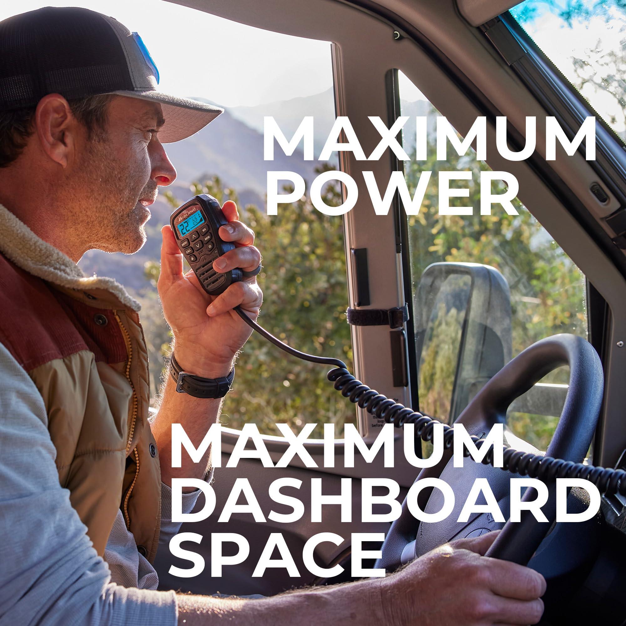 Midland Midland - MXT575 MicroMobile - 50 Watt GMRS Radio - Two-Way Radio - NOAA Weather Scan & Alert - 15 High Power GMRS Channels - Fully Integrated Control Mic