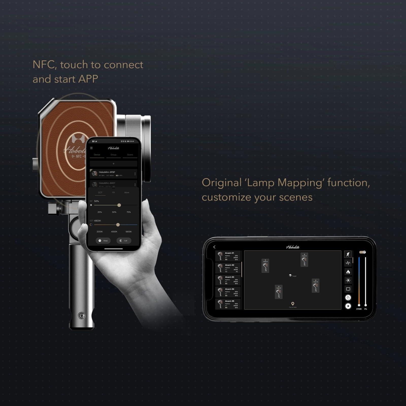 HOBOLITE Hobolite Avant Led Video Light Standard Kit 100W Bi-Color 2700K-6500K CRI/TLCI 96+ Stepless Dimmable Photography Lighting, Professional Video Lighting Solution for Content Creators