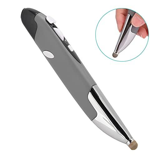 Locadence Locadence Wireless Pocket Pen Mouse, Ergonomic Design 3 Step DPI Adjustment USB Computer Stylus Capacitive Pen with Base and 2 Adapter, Plug and Play (Silver Gray)