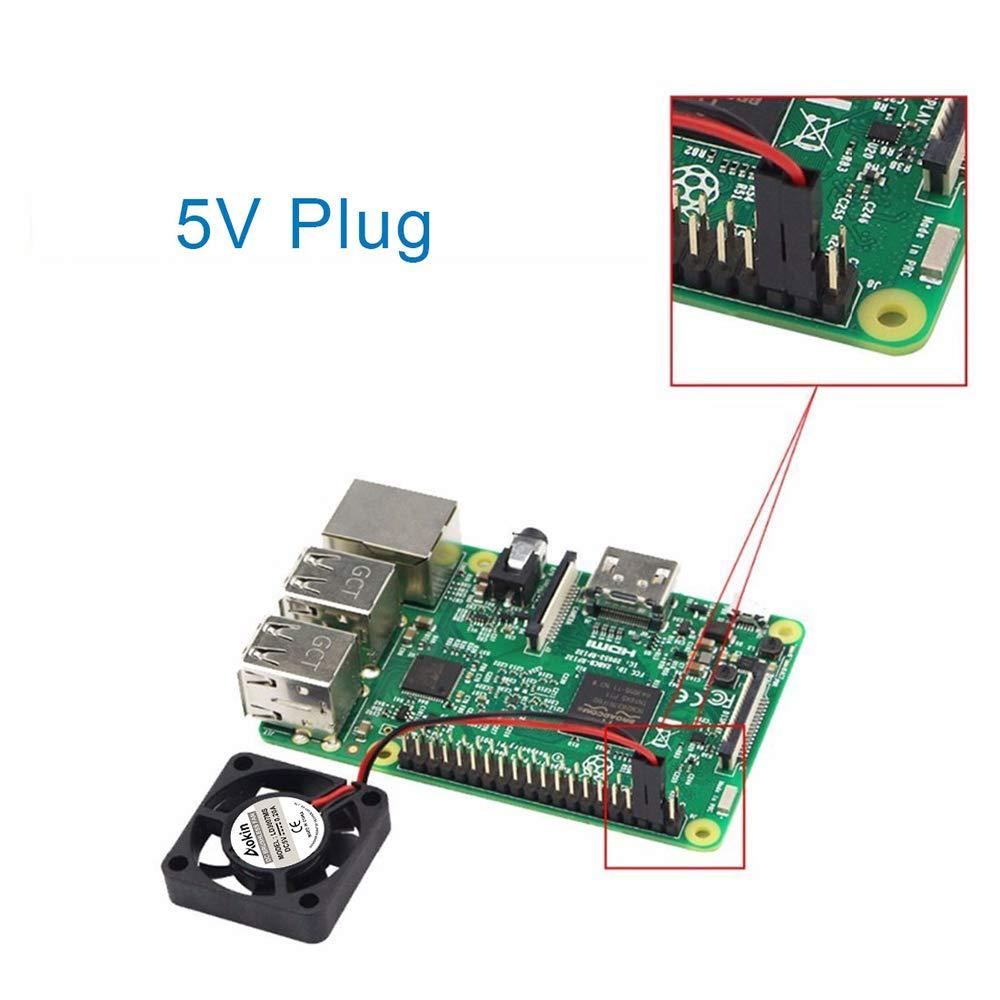 DORHEA Dorhea 2pcs 3007 Fan for Raspberry Pi 5 30x30x7mm Cooler Fan Pi Brushless Cooling Fan 30MM 1.18in 3.3V 5V DC Quiet Fan for Raspberry Pi 4, Pi 3 B+, Pi 3 B, Pi 2, Pi B+, Pi Zero/Zero W,Robot Project