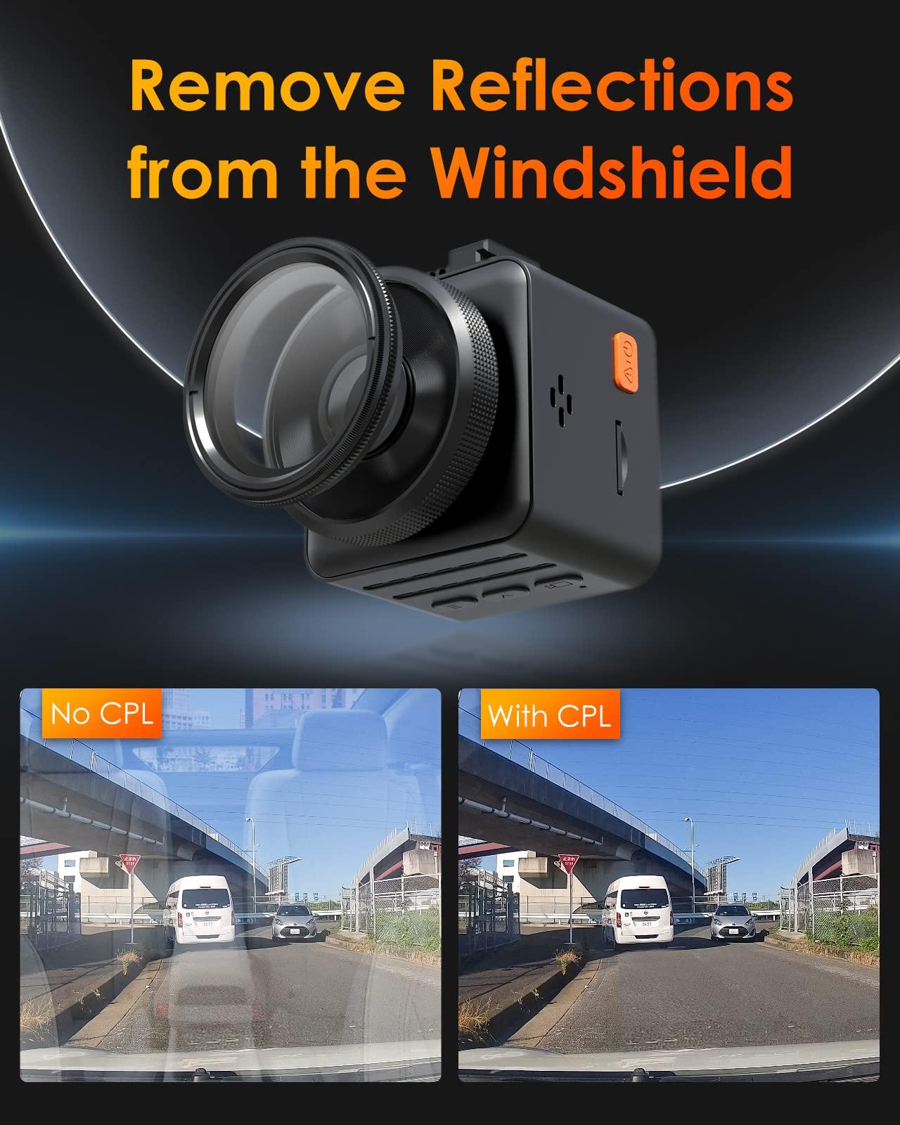 VANTRUE Bundle: Vantrue S1 PRO Dual Dash Cam + Vantrue CPL Filter Vantrue S1 Pro 2.7K Front and Rear 5G Wi-Fi Dash Cam, 1944P Dual Hidden Dash Camera for Cars, Super Night Vision, Motion Detection