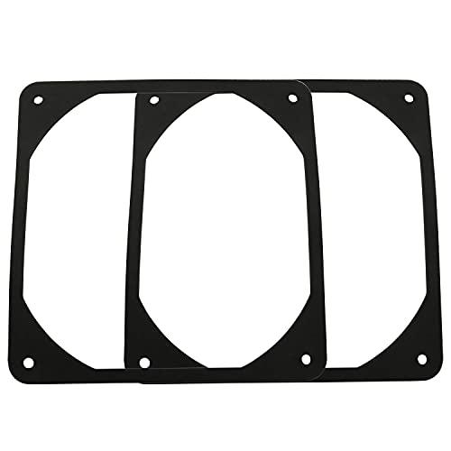 ZYAMY ZYAMY 2pcs 120mm Black Antivibration Rubber Fan Gasket 120 x 120 mm 12cm Shock Absorption Pad for Computer PC Case, Black