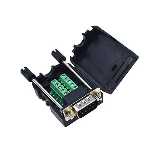 Reland Sun DB9 Breakout Connector RS232 D-SUB Female and Male 9-pin Port Adapter to Terminal Connector Signal Module with case (HL-DB9M-A)