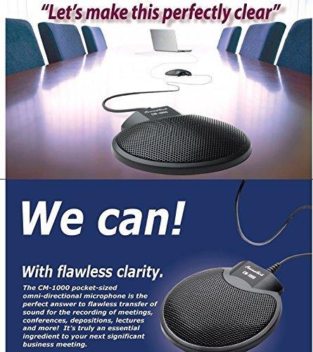 SoundTech Sound Tech CM-1000 (Pack of 2) Table Top Conference Meeting Microphone with Omni-Directional Stereo 3.5mm Plug & Audio Spliter